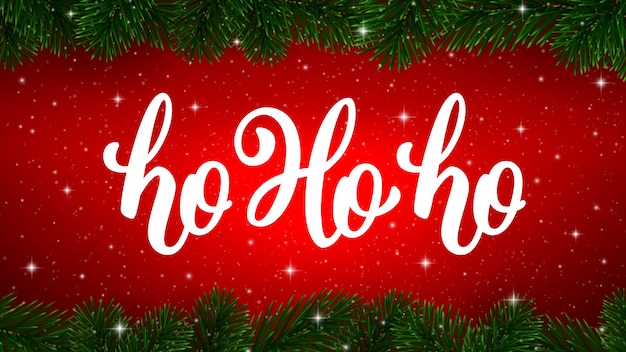 Hohoho. weihnachtskarte PremiumVektor