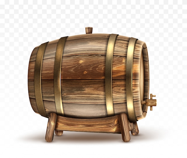 Holzfass Fur Wein Oder Bier Oder Whisky Clipart Kostenlose Vektor