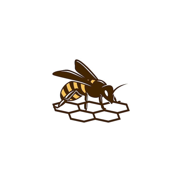Honigbiene-logo Premium Vektoren