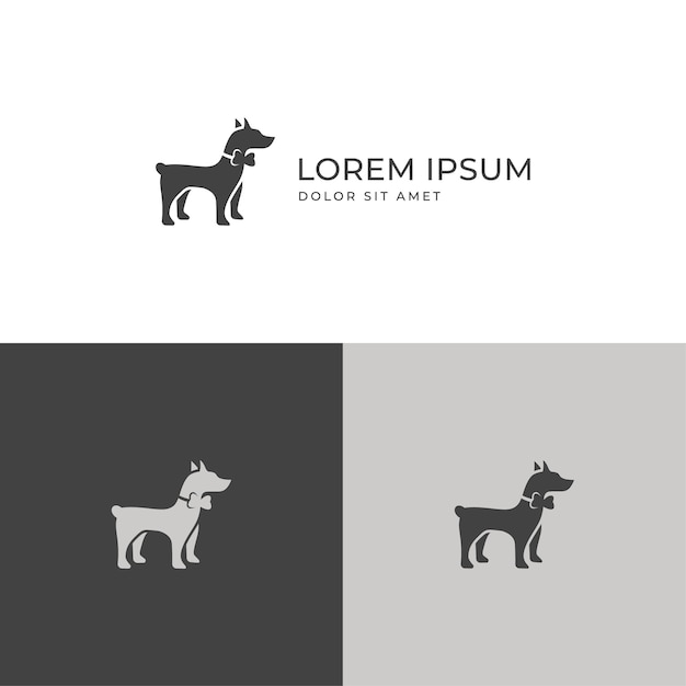 Hund logo symbol vorlage maskottchen PremiumVektor
