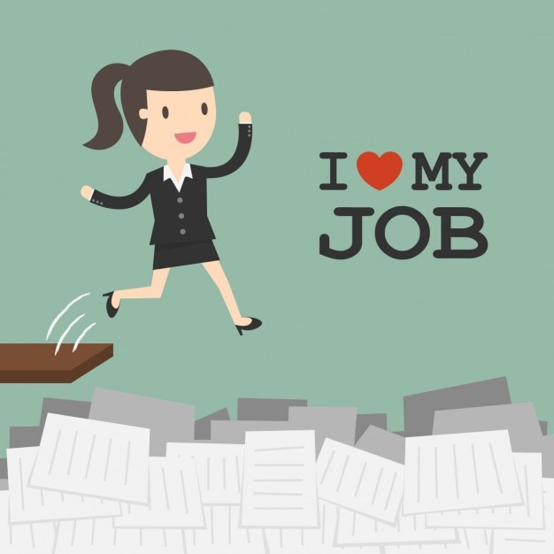 "ich liebe meinen job" design Kostenlose Vektor