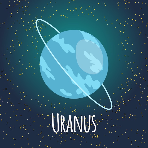 Illustration planet uranus | Premium-Vektor