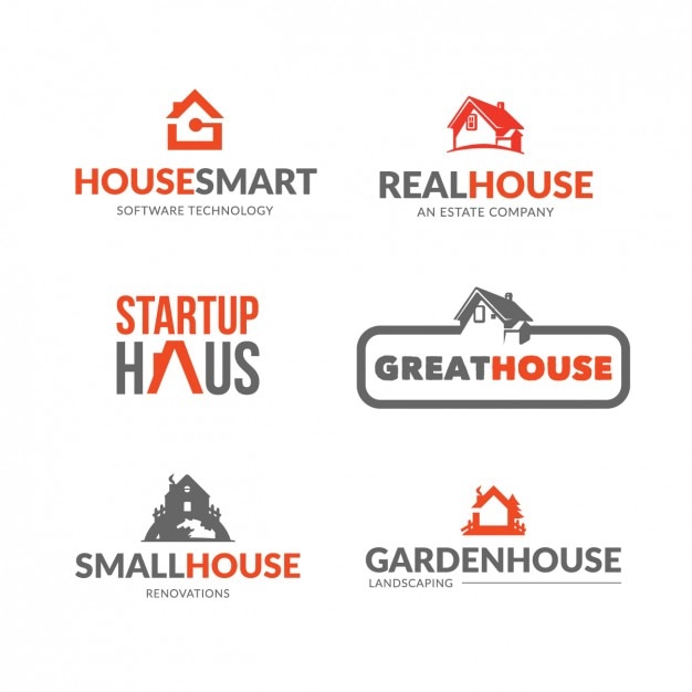 Immobilien Logo Collection Kostenlose Vektor