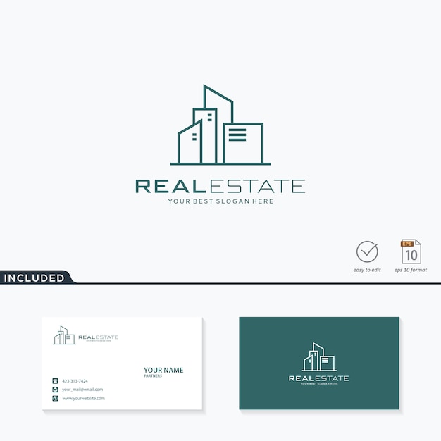 Immobilien Logo Design Inspiration Premium Vektor