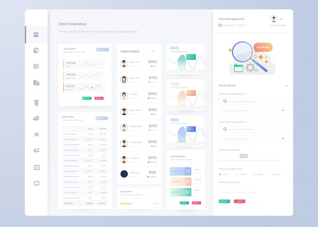 Infografik Dashboard Panel Vorlage Fur Ui Ux Design Premium Vektor