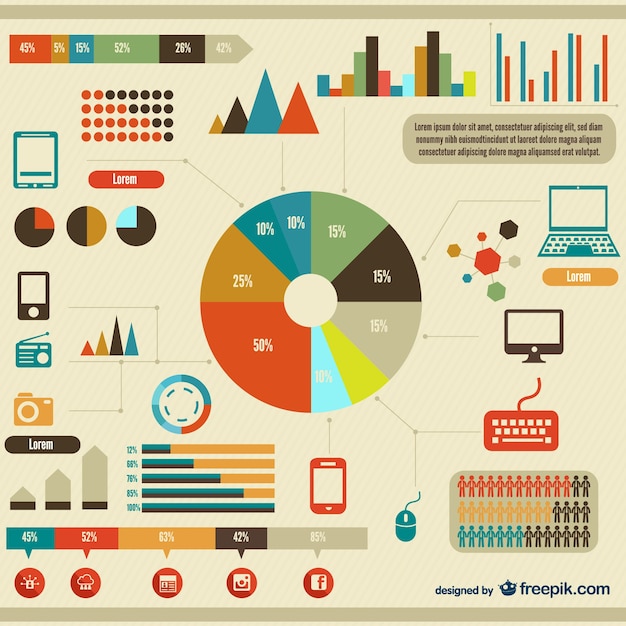 23 element table freien vektor elemente Download der design Infografik