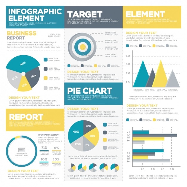 Infografik Template Design Kostenlose Vektor