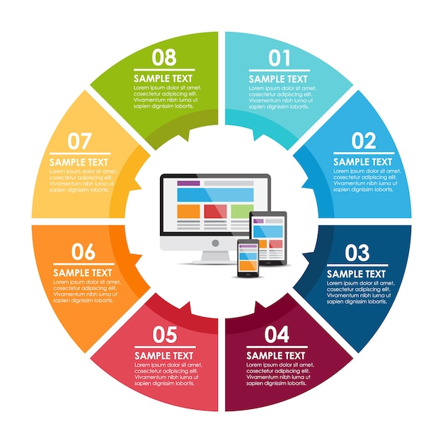 Infografik Template Design Kostenlose Vektor