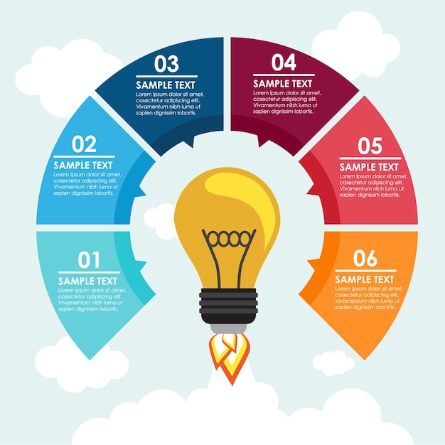 Infografik Template Design Kostenlose Vektor