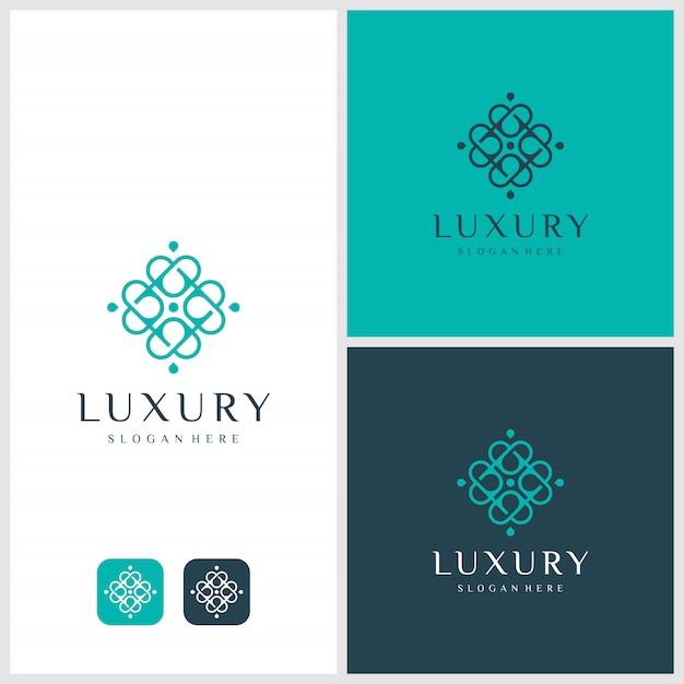 Inspiration Fur Luxus Logo Design Schonheit Mode Salon Premium Vektor