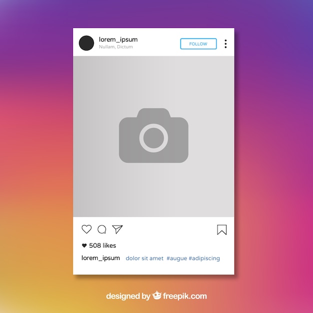 Instagram post vorlage  Download der kostenlosen Vektor