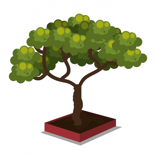 isometrische bäume  kostenlose vektor