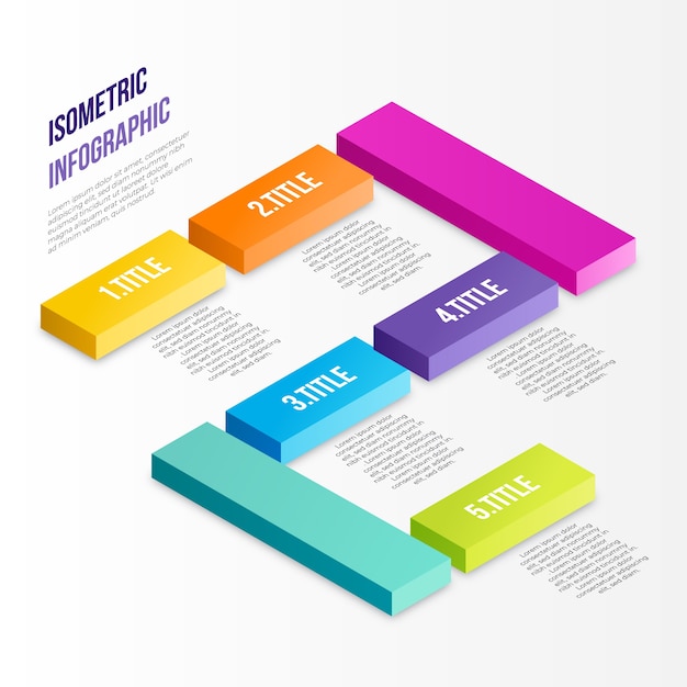 Isometrische infografik-vorlage | Kostenlose Vektor