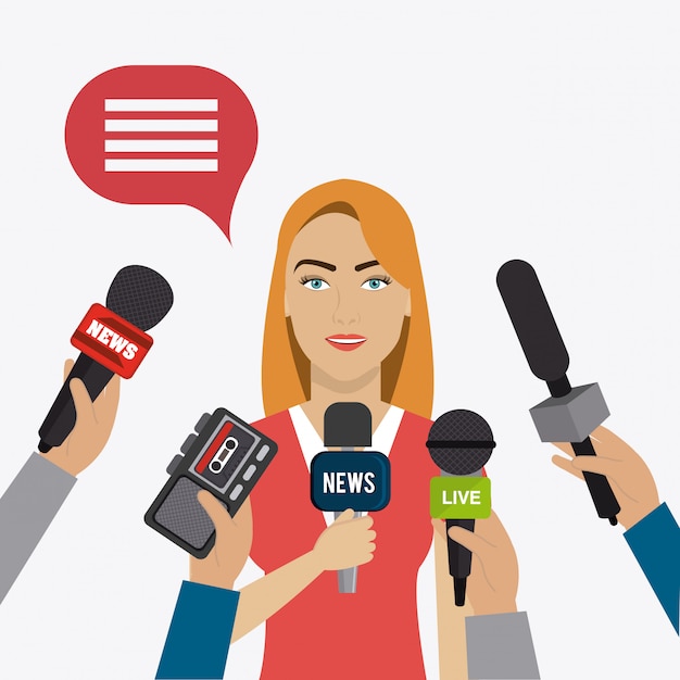 Journalismus-design. Premium Vektoren