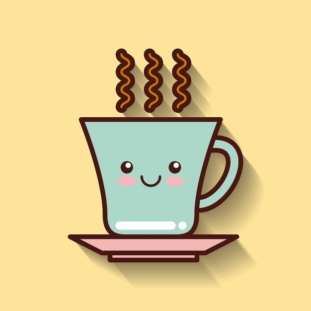 Kaffee Trinken Icon Design Premium Vektor