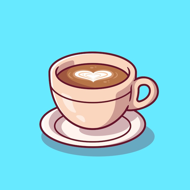 Kaffeetasse cartoon icon illustration. lebensmittel- und getränkesymbol
