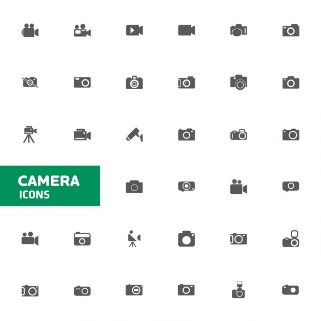 Kamera Icon Set Fur Web Und Mobile Kostenlose Vektor