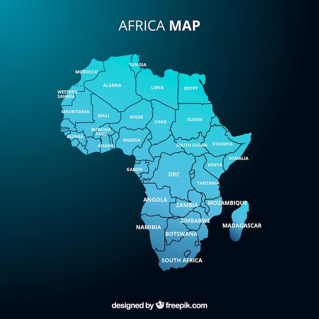 Karte Von Afrika In Der Flachen Art Kostenlose Vektor 9150