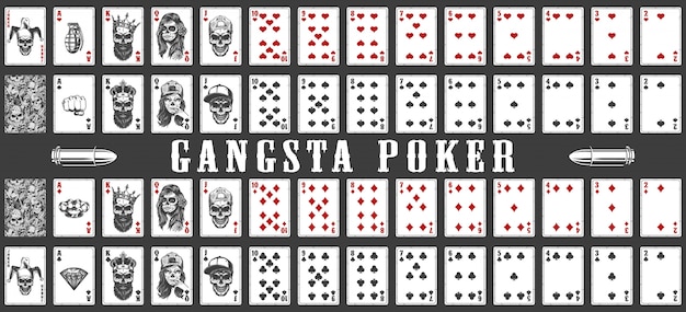 Kartenspiel Mit Gangsta Kostenlose Vektor