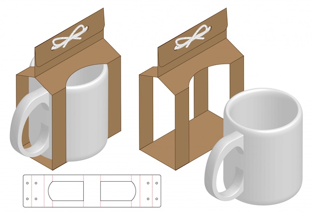 Kartonverpackung gestanzte schablonendesign Premium Vektoren
