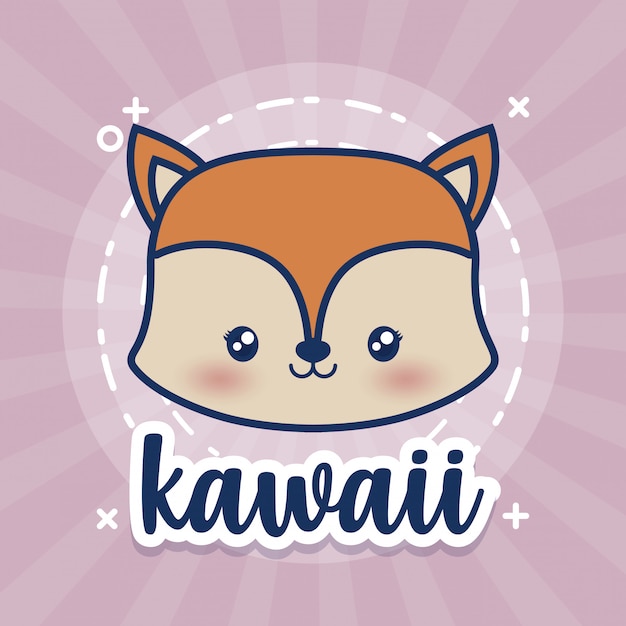 Kawaii Tiere Kostenlose Vektor