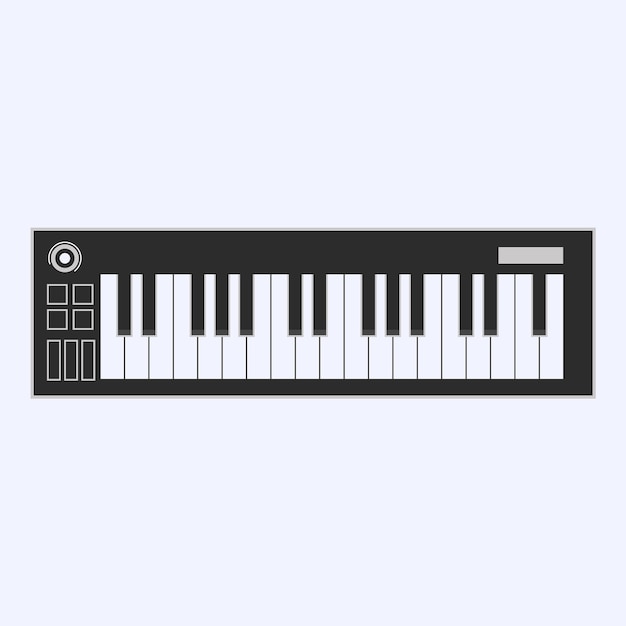 Klavier oder elektronische tastatur | Premium-Vektor