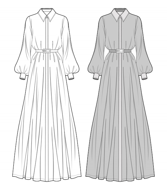 Handgefertigte Mode Skizze, Mode zeichnen von 2 Schwestern der Frau in der  gleichen grünen Kleid Stockfotografie - Alamy