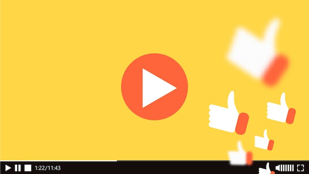 Kostenlose services erhalten mehr likes und ansichten für ihr video Kostenlosen Vektoren