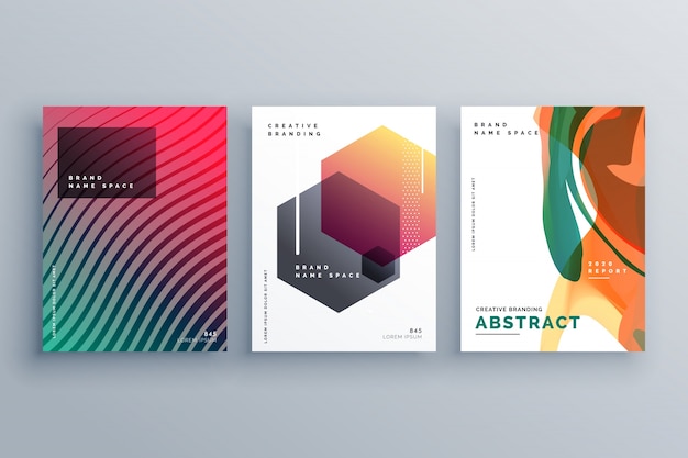 Kreative Abstrakte Minimal Broschure Vorlage Oder Deckblatt Poster Design Premium Vektor