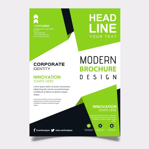 Kreative Moderne Broschure Design Vorlage Premium Vektor