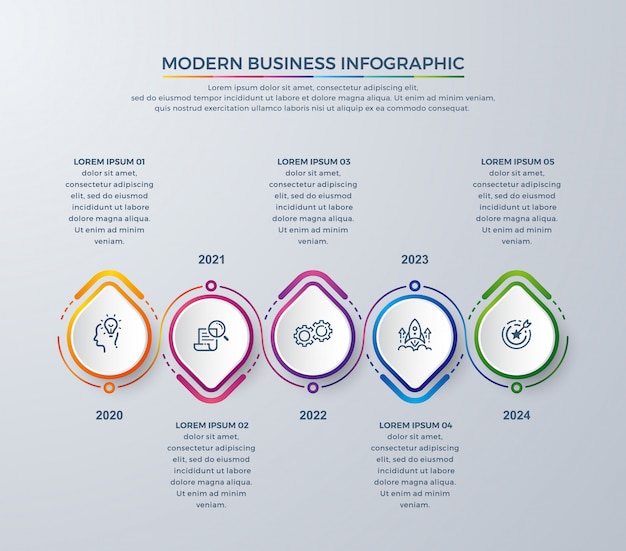 Kreatives Infographic Mit Bunten Farben Und Einfachen Ikonen Premium Vektor