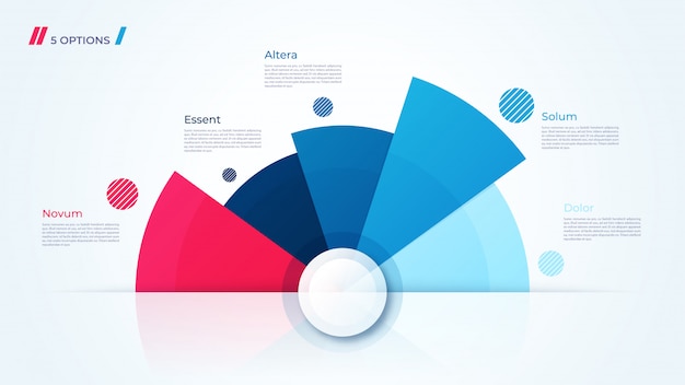 Kreisdiagramm Moderne Vorlage Zum Erstellen Von Infografiken Prasentationen Berichten Visualisierungen Premium Vektor