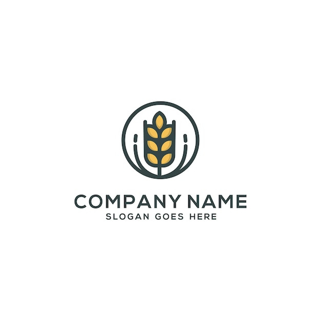 Landwirtschaft Logo Template Design Premium Vektor