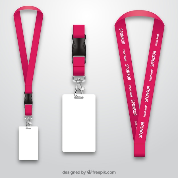 Download Lanyard-kollektion mit realistischem design | Download der ...