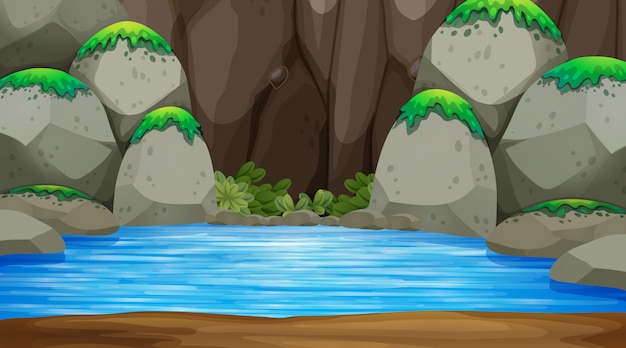 Leere naturlandschaft Kostenlosen Vektoren