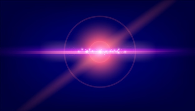 Lens flare licht über schwarzem hintergrund Premium Vektoren