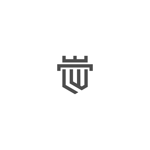 Lw Brief Anwaltskanzlei Logo Design Premium Vektor