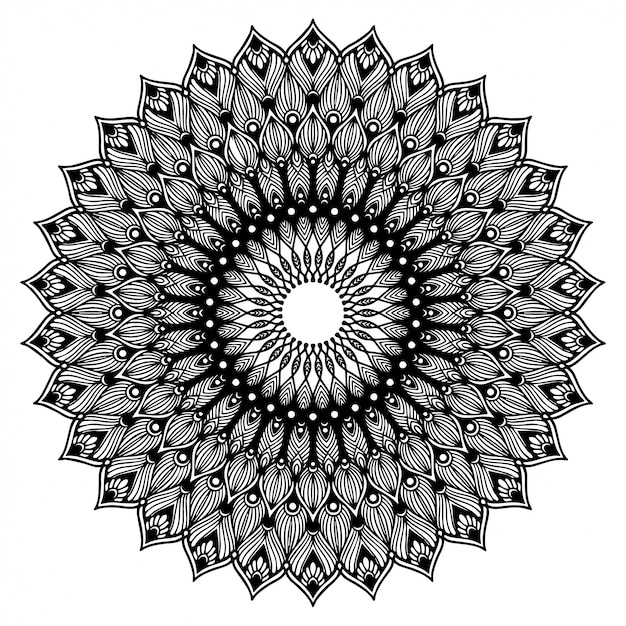 Mandalas malbuch, | Premium-Vektor