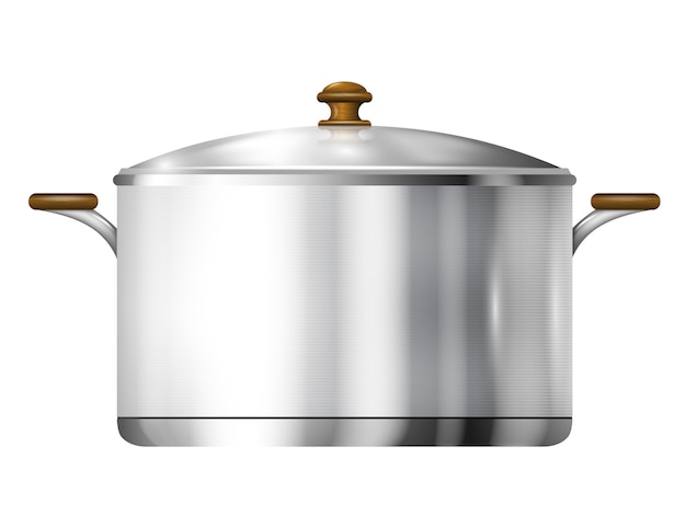 Metall pfanne Premium Vektoren