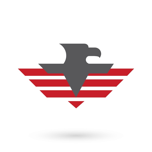 Militär-logo-vorlage mit adler-symbol | Premium-Vektor