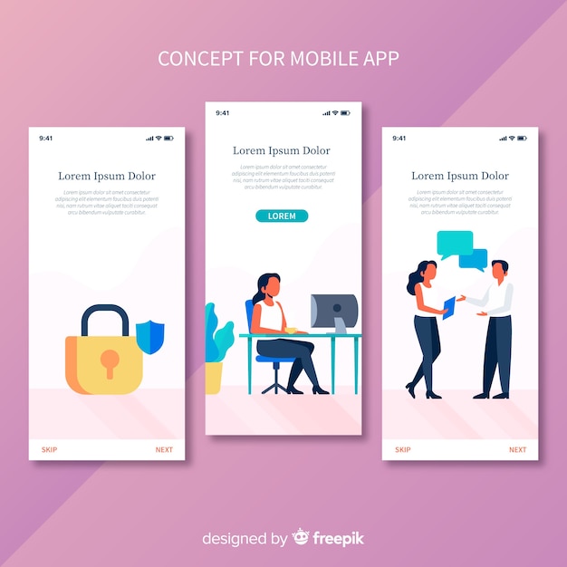 Mobile app-konzept Kostenlosen Vektoren