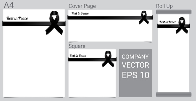 Mock Up Trauer Symbol Premium Vektor