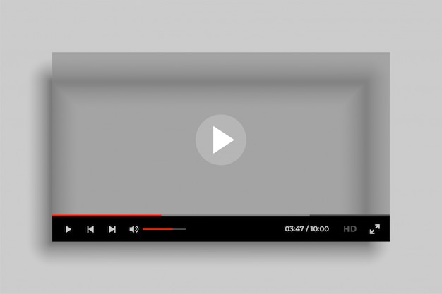 Download Mockup-vorlage für video-media-player-schnittstelle | Kostenlose Vektor