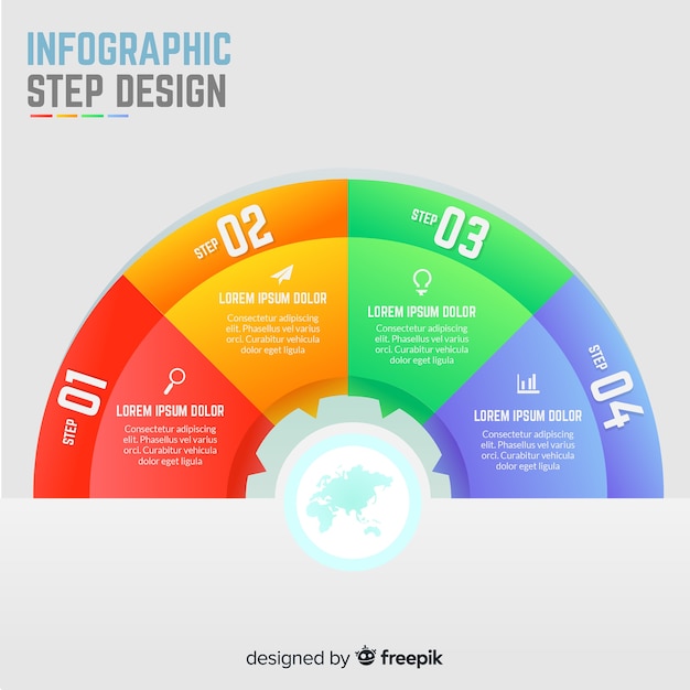 Moderne Infografik Vorlage Mit Bunten Stil Kostenlose Vektor