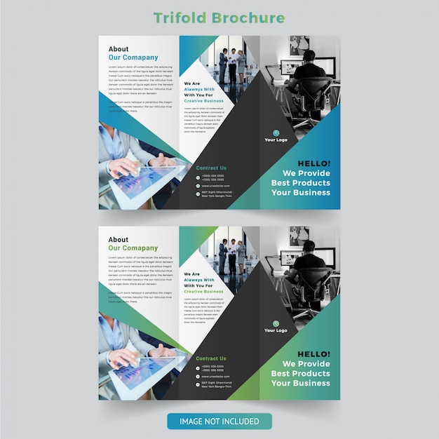 Moderne Trifold Broschuren Design Vorlage Premium Vektor