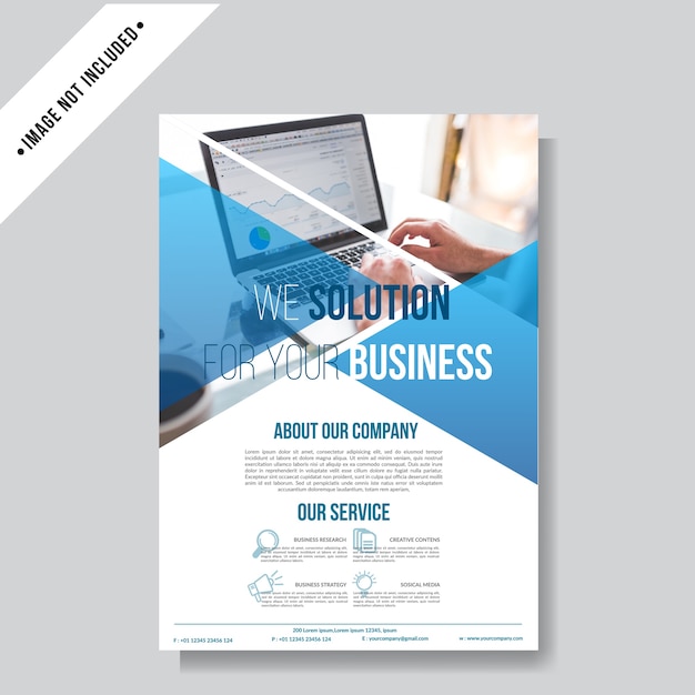 Modren Business Flyer Hintergrund Vorlage Premium Vektor