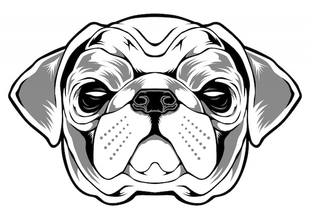 Mops hund illustration | Premium-Vektor