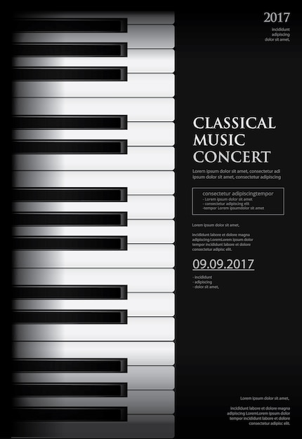 Musik-flügel-plakat-hintergrund-schablone Premium Vektoren