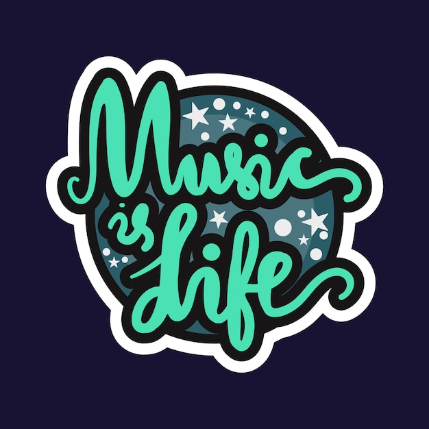 Musik ist leben PremiumVektor