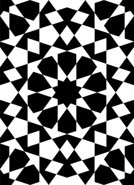 Nahtlose Geometrische Verzierung Basierend Auf Traditioneller Islamischer Kunst Schwarze Figuren Premium Vektor freepik